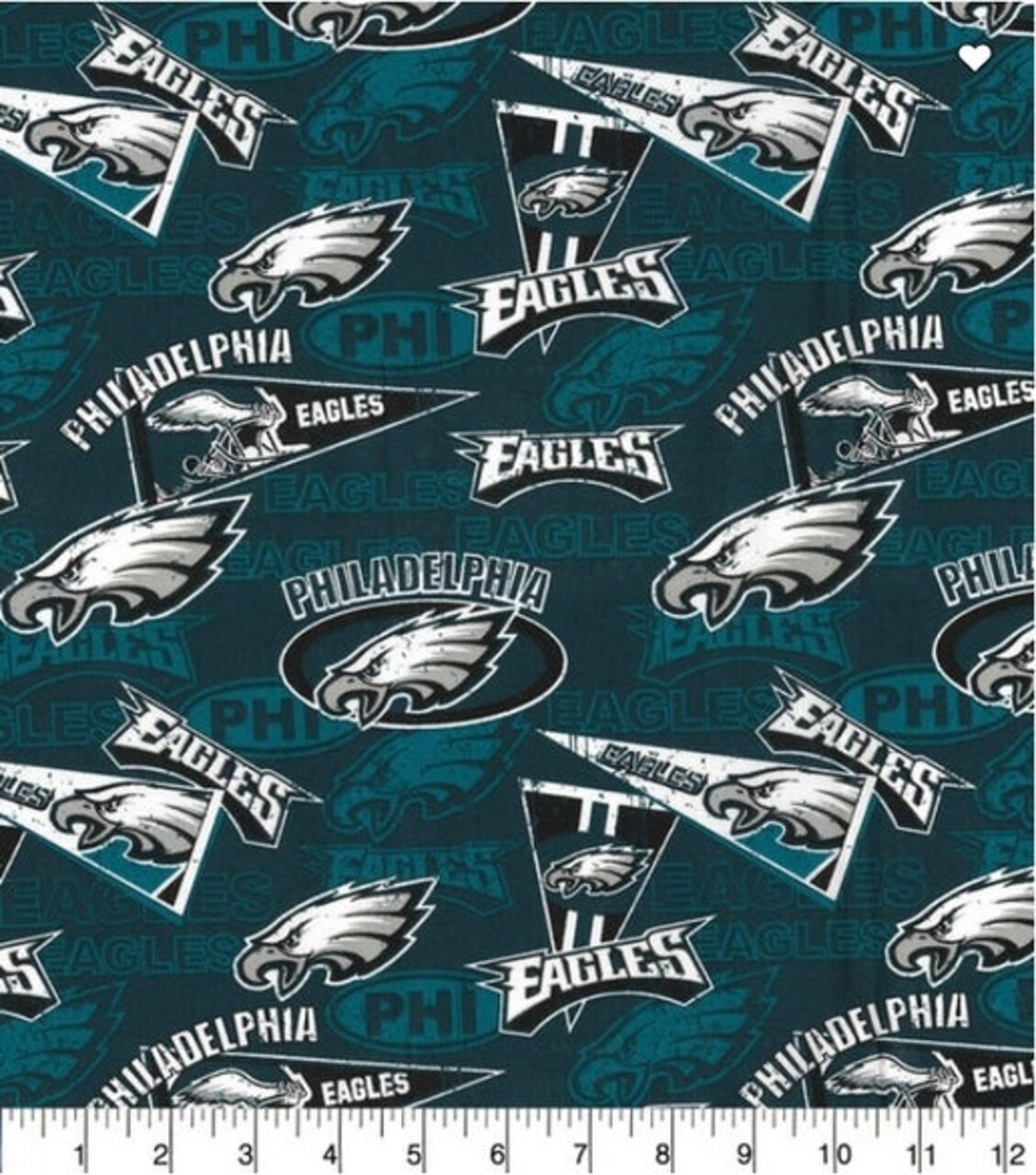 Licensed NFL Philadelphia Eagles Retro Cotton 70114D Fabric by the Yard